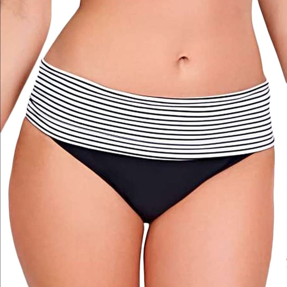 Panache fold down swim bottoms size US Medium NWT